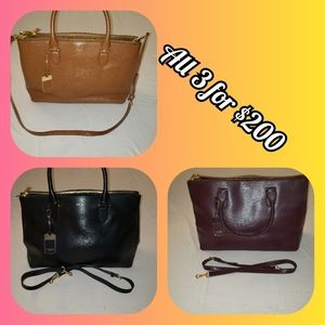 Ralph Lauren Double Zipper Large Totes